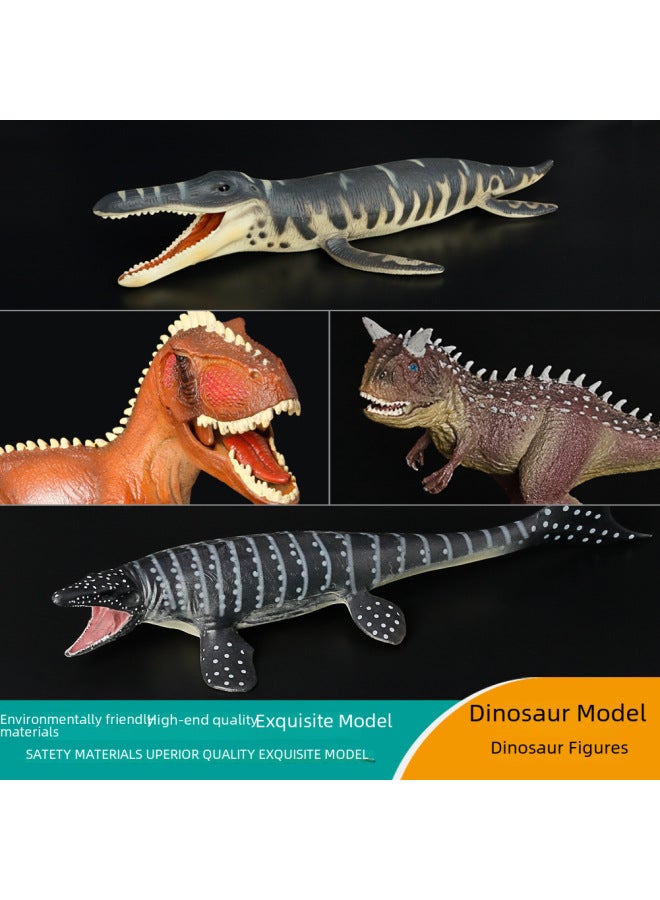 Realistic Dinosaur Model Toys Jurassic Period Tyrannosaurus Rex Velociraptor Spinosaurus T-rex Children's Plaything-Color:PL124-111 Double Crown Dragon - Image 2